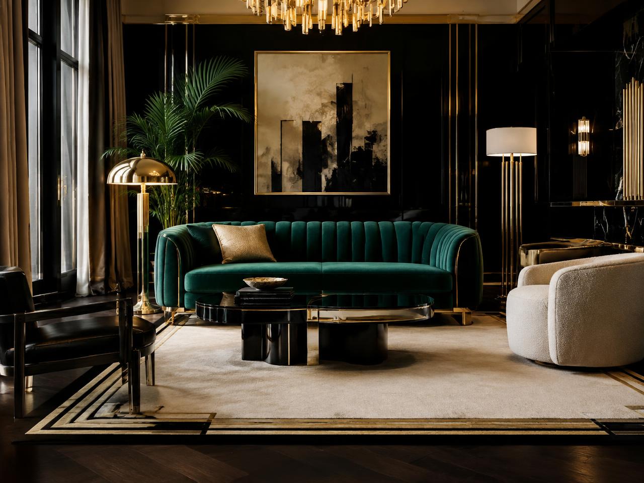 Art Deco living room
